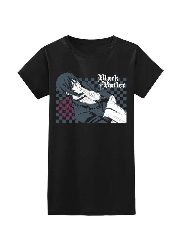 Black Butler Sebastian Michaelis With Pentagram Jrs T-Shirt