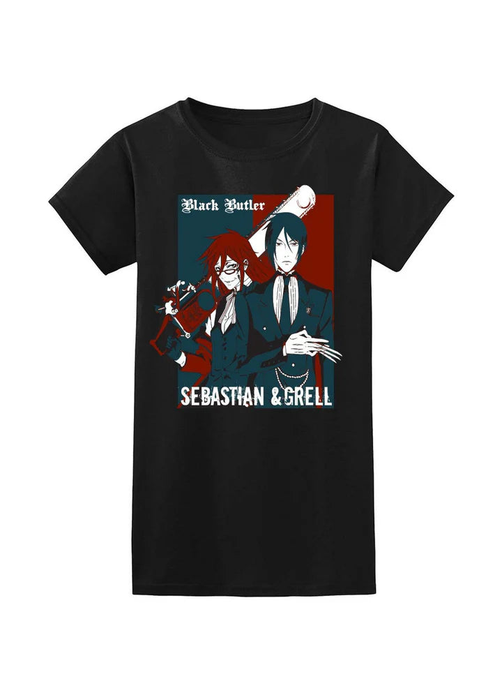 Black Butler Sebastian Michaelis & Grell Sutcliff Jr T-Shirt