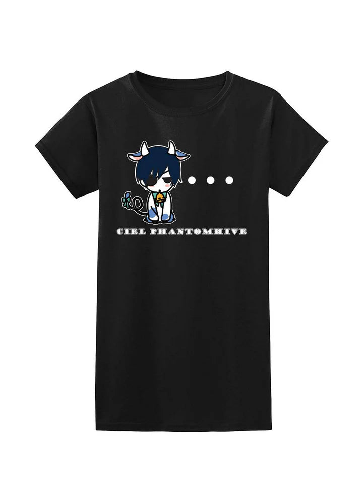 Black Butler Ciel Phantomhive Cow Jr T-Shirt