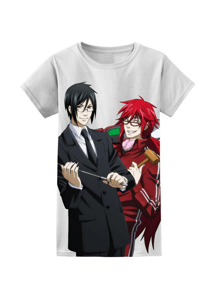 Black Butler Grell Sutcliff & Sebastian Michaelis Sensei Full Jrs T-Shirt