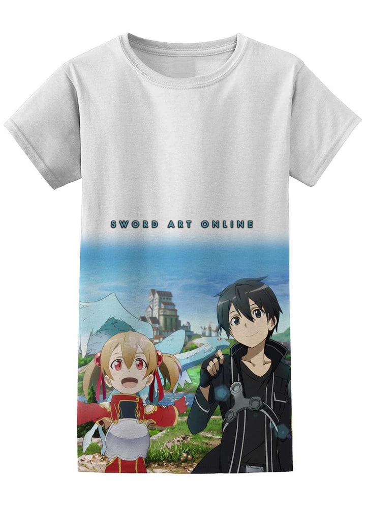 Sword Art Online Silica & Kirito Jrs T-Shirt