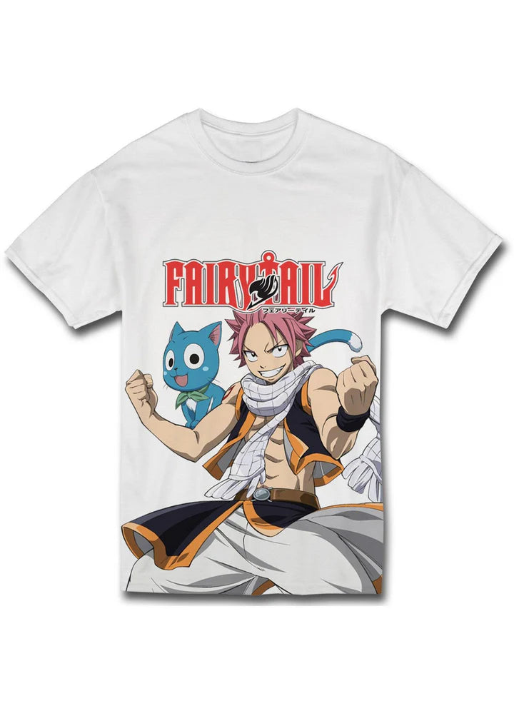Fairy Tail Natsu Dragneel And Happy Men's T-Shirt