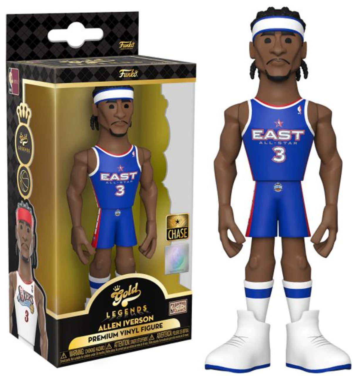 Gold NBA Legends 5" ALL STAR CHASE Allen Iverson Philadelphia 76ers