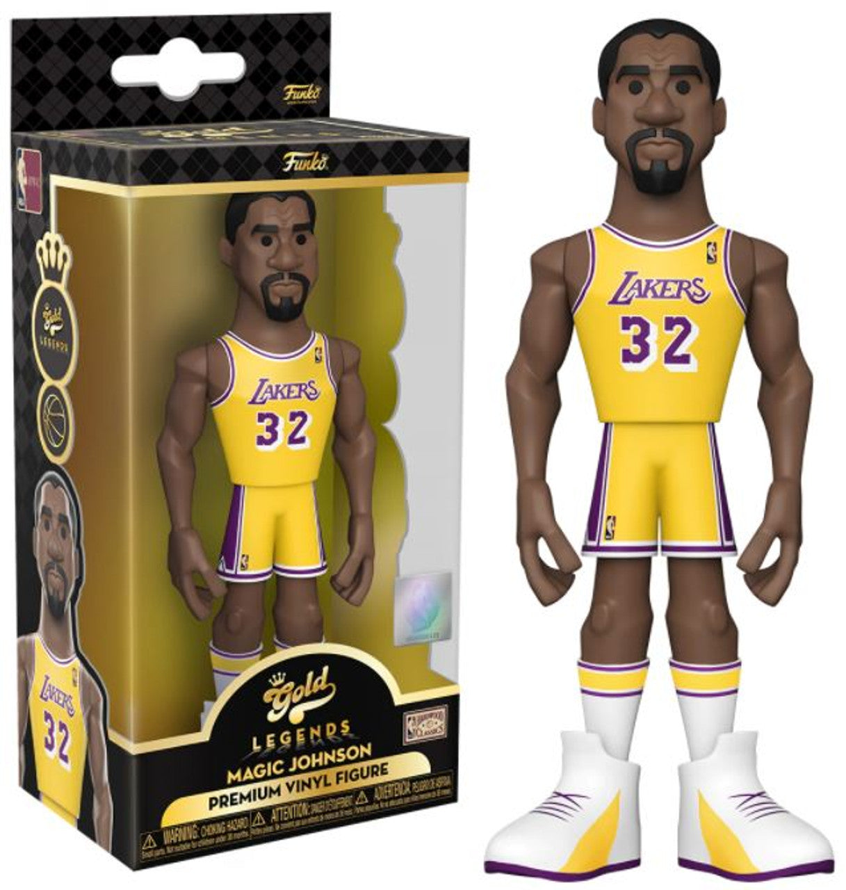 Gold NBA Legends 5" Magic Johnson Los Angeles Lakers