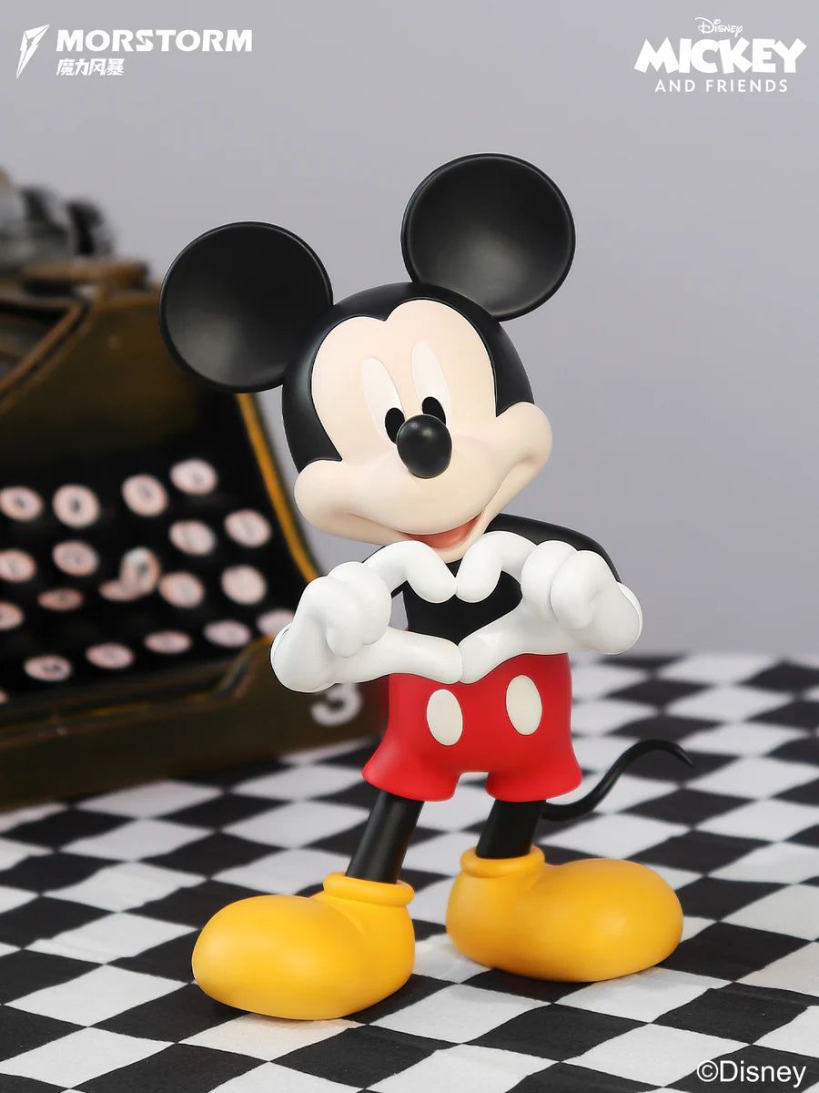 Disney Mickey and Friends Disney 100th Anniversary Series Hand Heart Gesture Original Color Mickey Mouse 6" PVC Figure