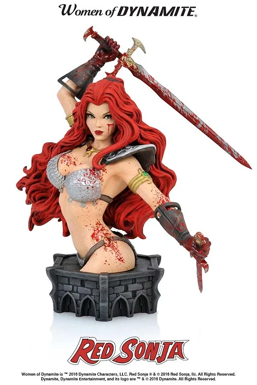 Women of Dynamite Red Sonja Arthur Adams Blood Variant Bust