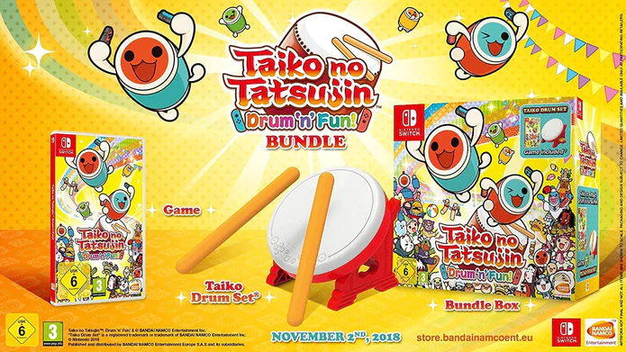 TAIKO NO TATSUJIN: DRUM 'N' FUN! BUNDLE Nintendo Switch