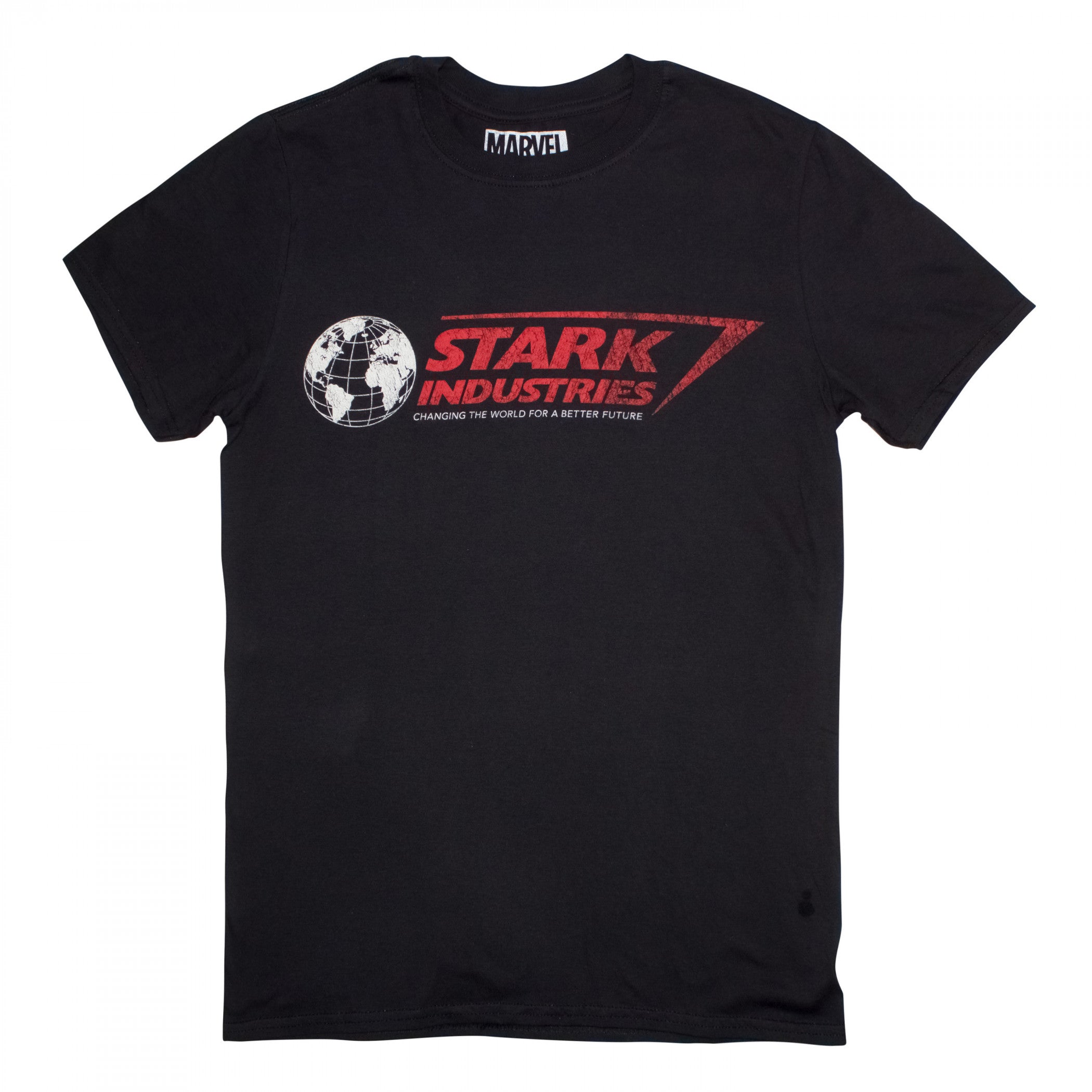 Start Industries Globe Logo in Red T-Shirt