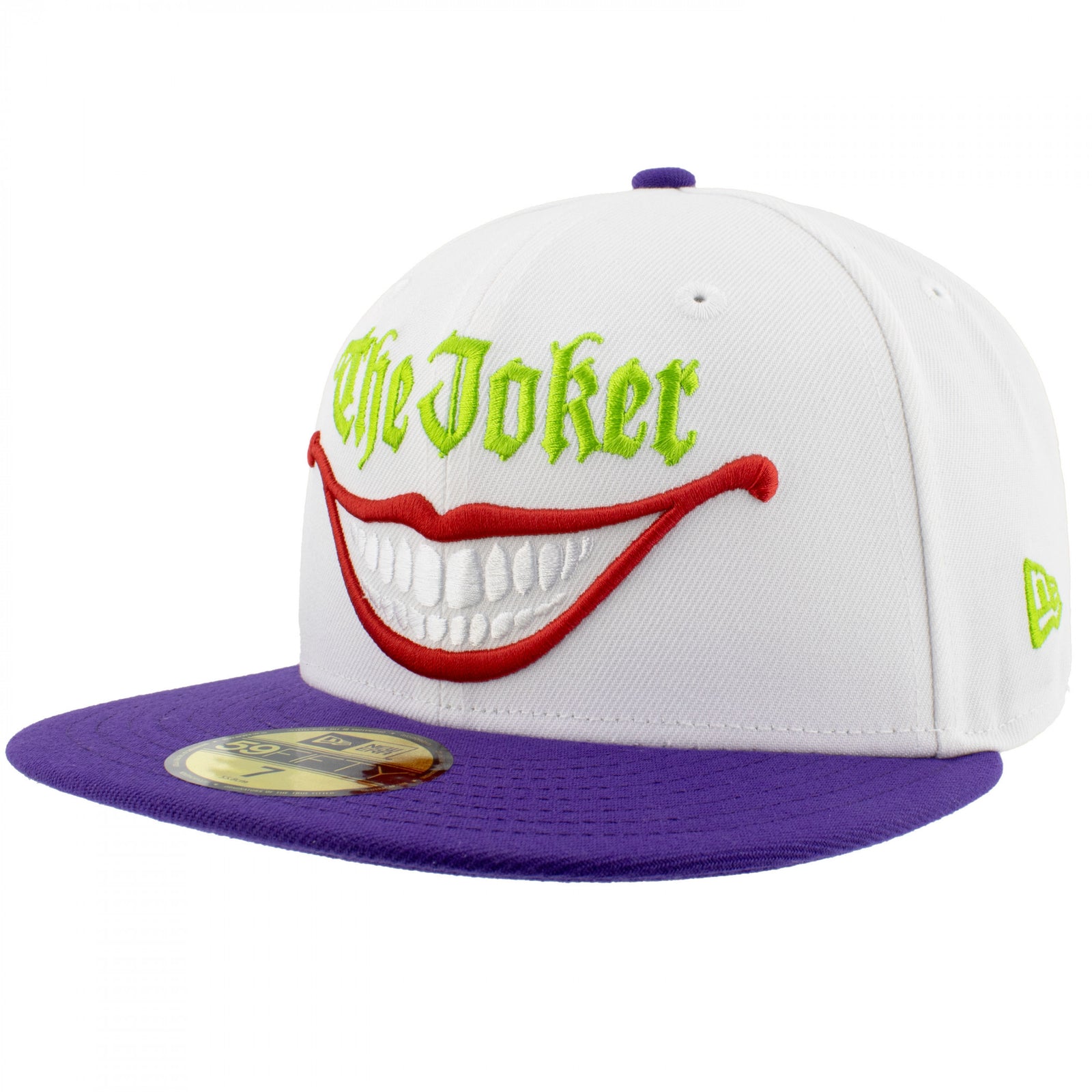 The Joker Smile White & Purple Colorway New Era 59Fifty Fitted Hat