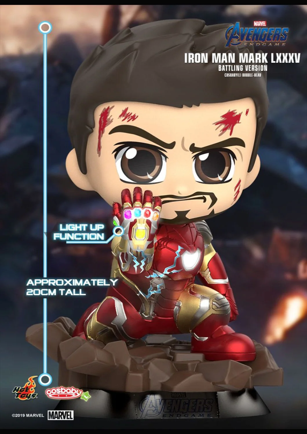 COSBABY IRON MAN MARK LXXXV MARK 85 BATTLING VERSION L BOBBLE-HEAD