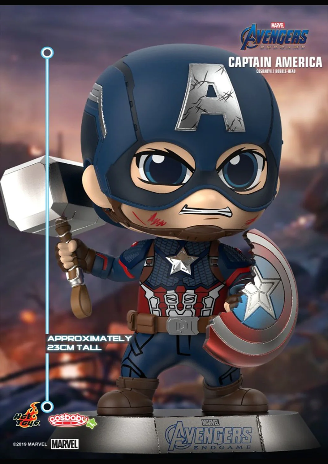 COSBABY CAPTAIN AMERICA L BOBBLE-HEAD