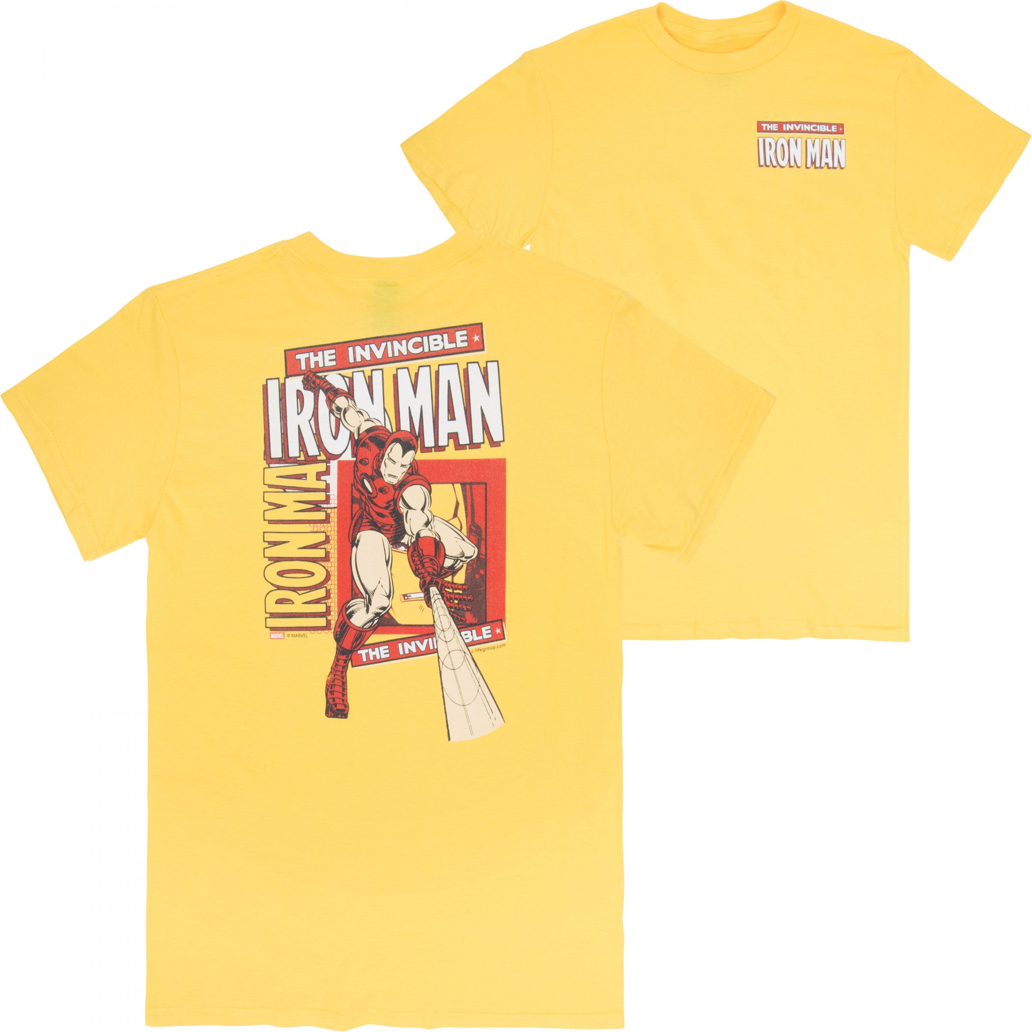 Iron Man The Invincible Front and Back Print T-Shirt