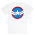 Captain America Sam Wilson Shield Logo White Colorway T-Shirt