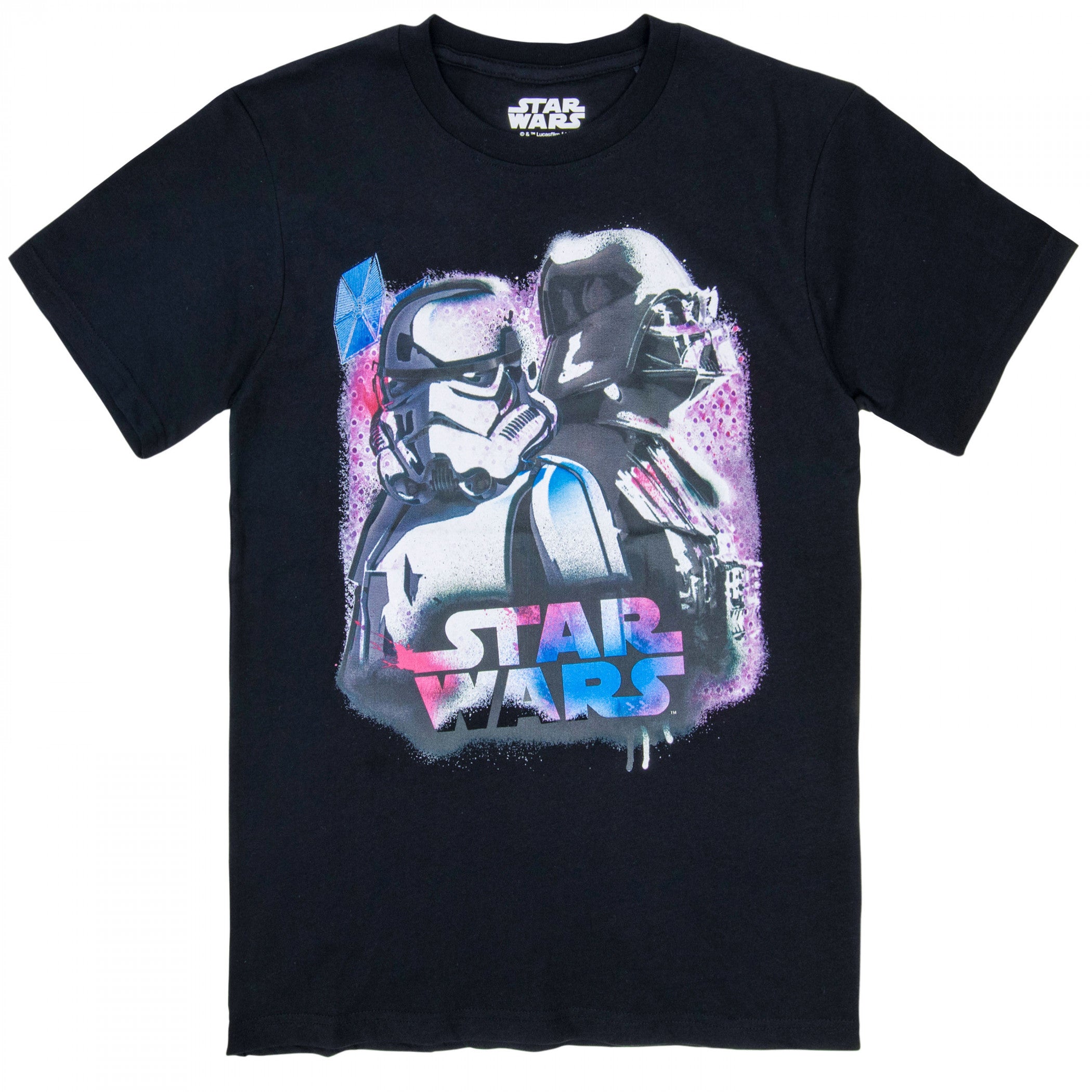 Star Wars Neon Darth Vader and StormtrooperT-Shirt