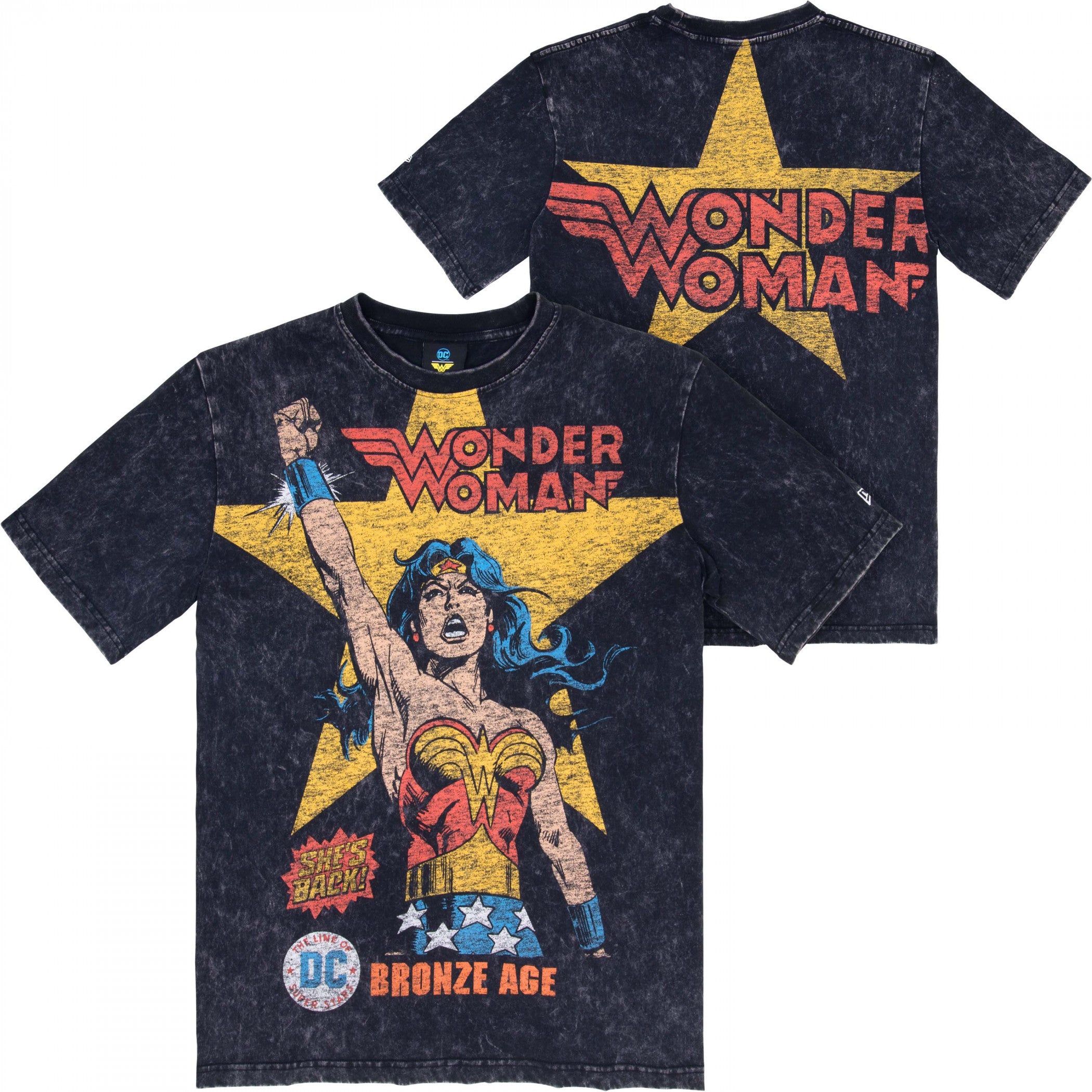 Wonder Woman Stars Front and Back Print NEW ERA T-Shirt