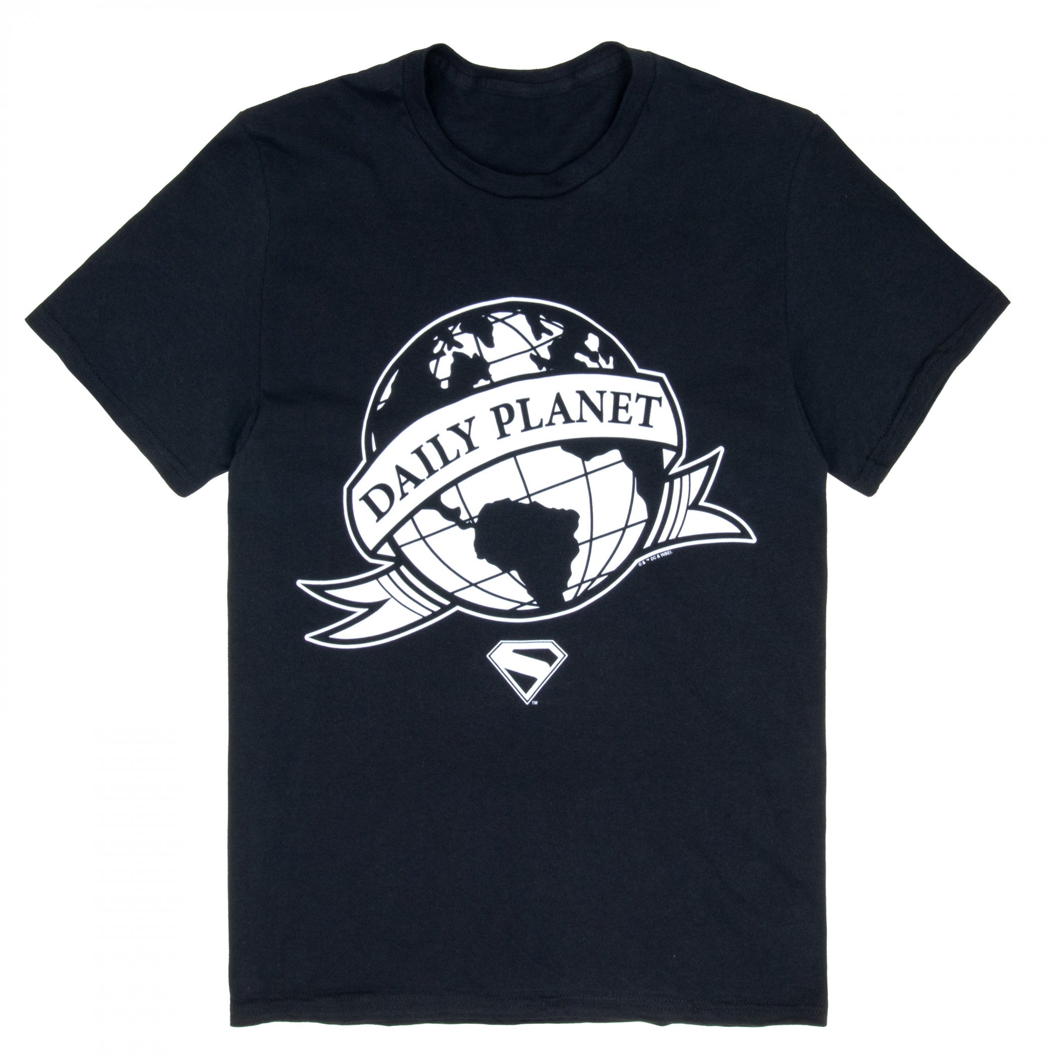 Superman James Gunn Daily Planet Logo Black Colorway T-Shirt