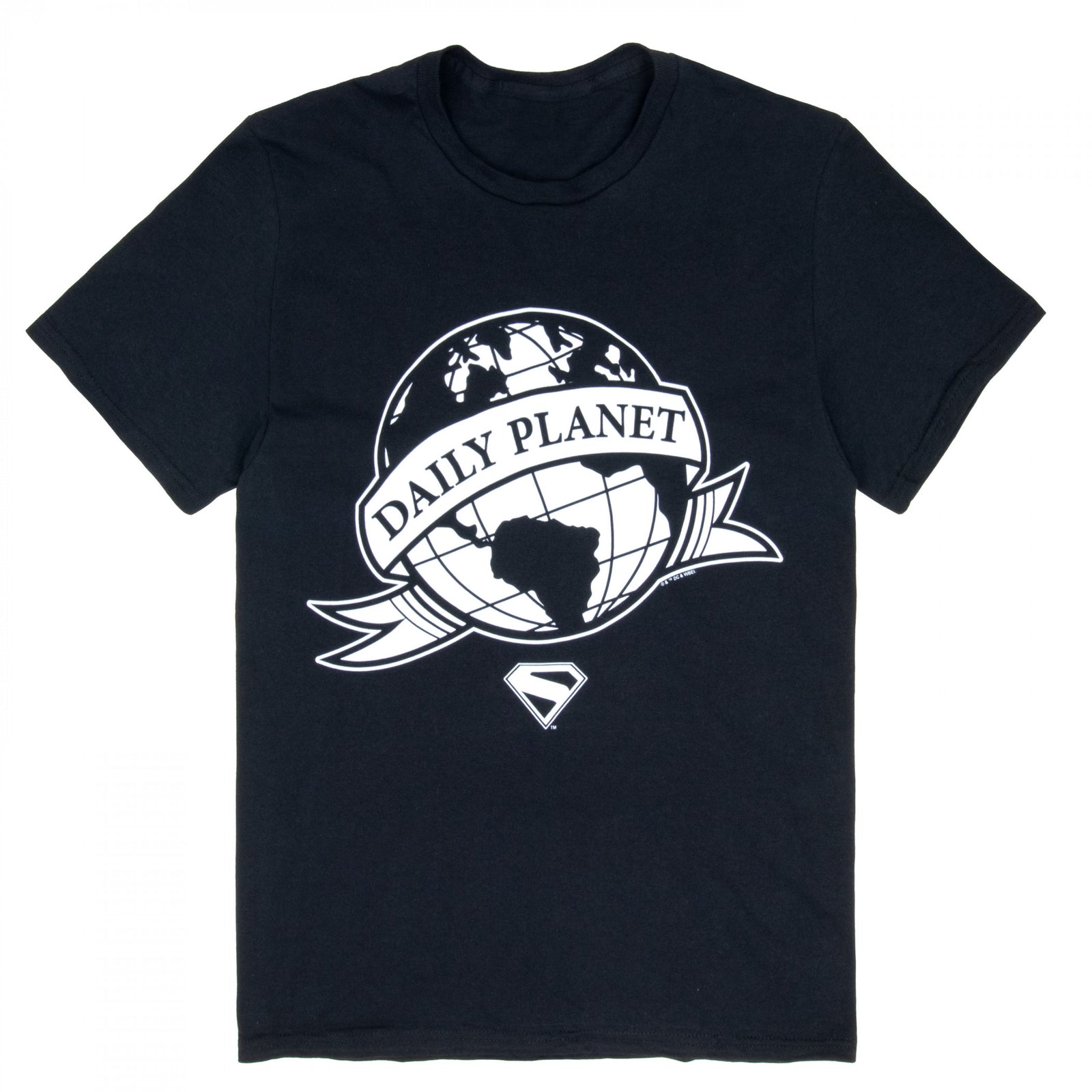 Superman James Gunn Daily Planet Logo Black Colorway T-Shirt