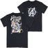 Fantastic Four Retro Art Front and Back Print T-Shirt