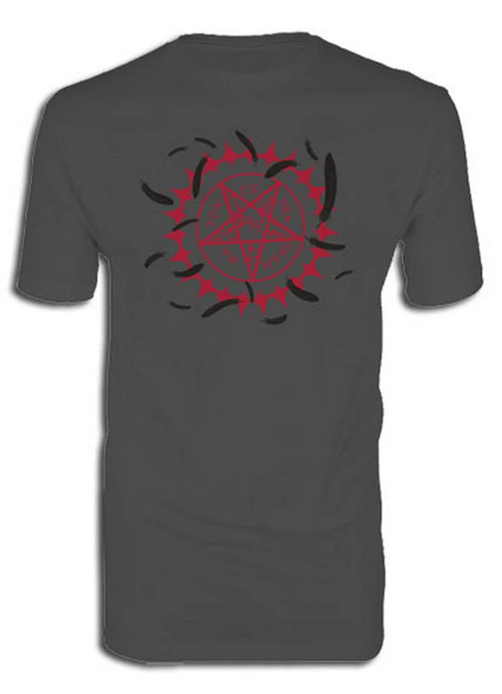 Black Butler Curse Symbol And Feathers Men's Screen Print T-Shirt