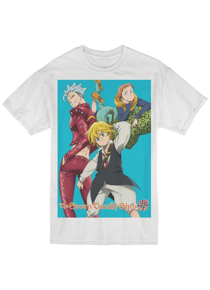 The Seven Deadly Sins Meliodas, Ban, & King Men's Sublimation T-Shirt