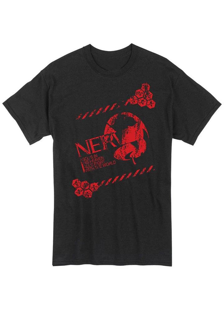 Evangelion New Movie Nerv Logo Distress Men's T-Shirt