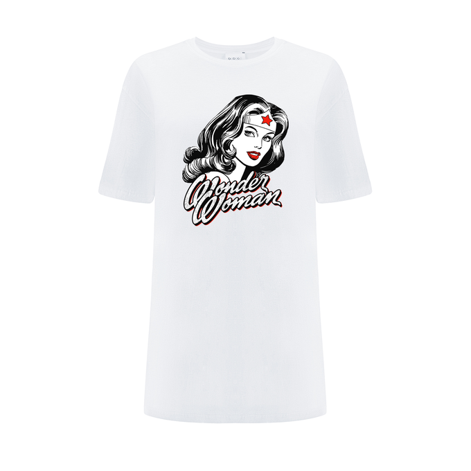 Wonder Woman DC White OVERSIZE T-Shirt