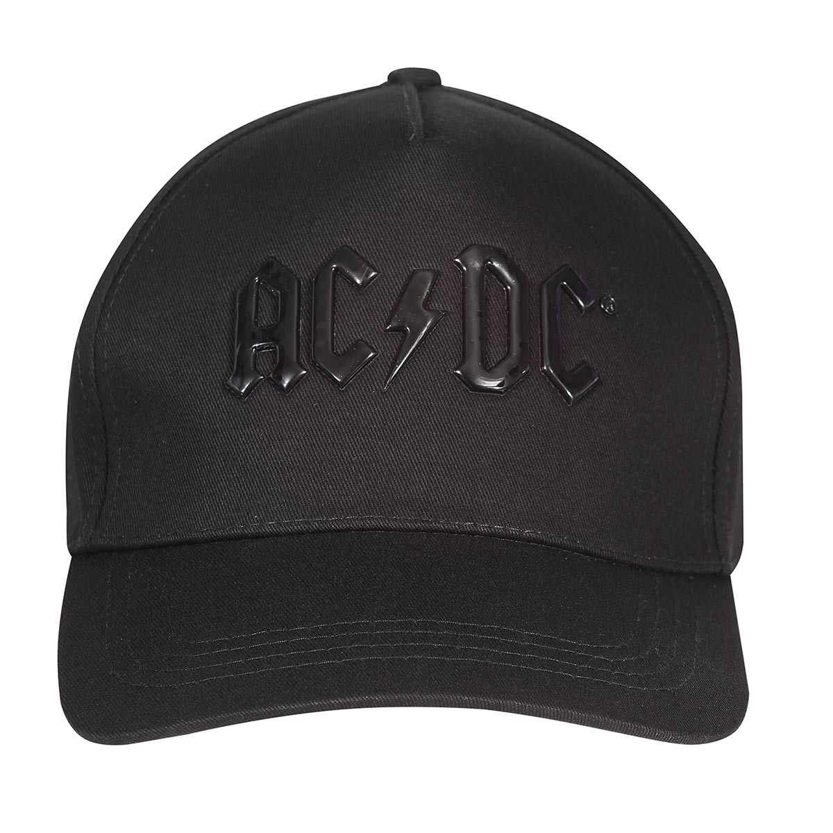 ACDC Shiny Black Logo Snapback Cap