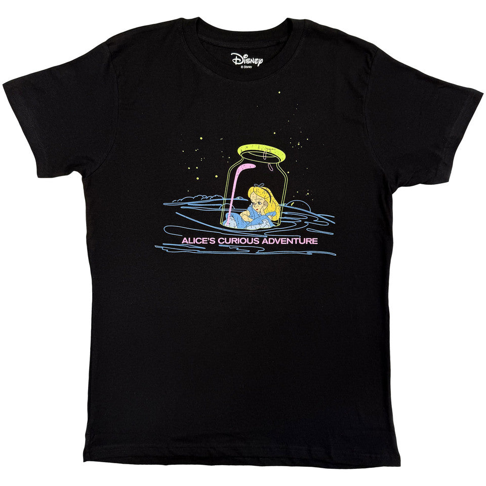 Disney Alice in Wonderland Alice's Curious Adventure Black T-Shirt