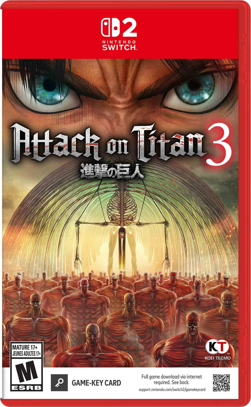 Attack on Titan 3 SteelBook Launch Edition Featuring ICONART [Game-Key Card] Nintendo Switch 2