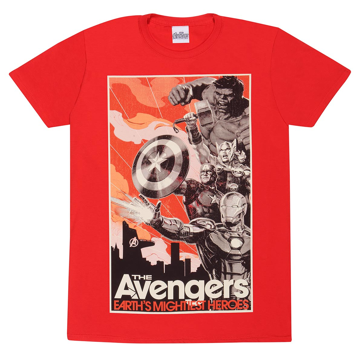 Marvel Comics Avengers Stylised Poster T-Shirt