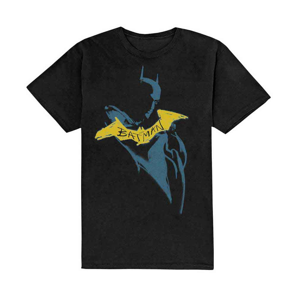 DC COMICS THE BATMAN YELLOW SKETCH T-SHIRT