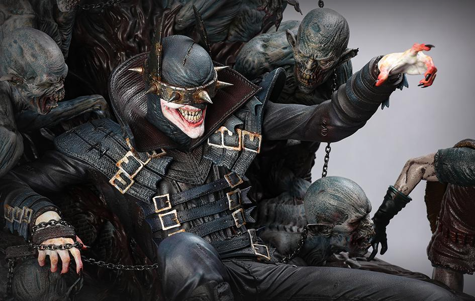 BATMAN WHO LAUGHS ON THRONE STATUE