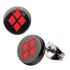 Batman Harley Quinn Logo Round Oval Stainless Steel Stud Earrings