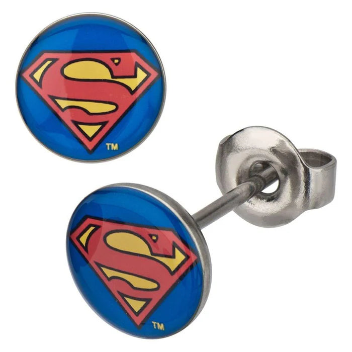 DC Comics Superman Logo Stainless Stud Earrings