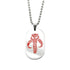 Star Wars Mandalorian Symbol Stainless Steel 24" Chain Dog Tag Necklace