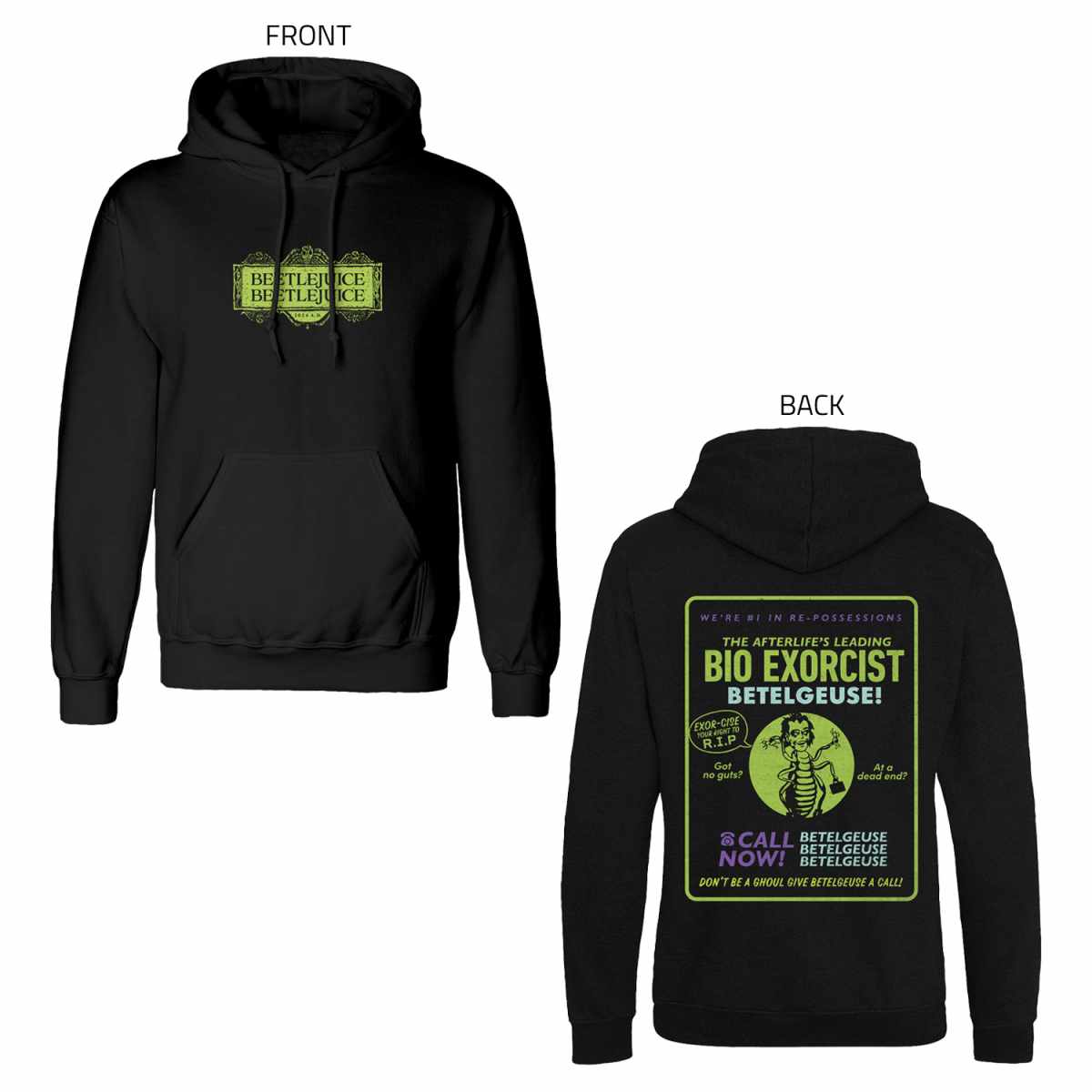 Beetlejuice 2 Bio Exorcist Pullover Hoodie