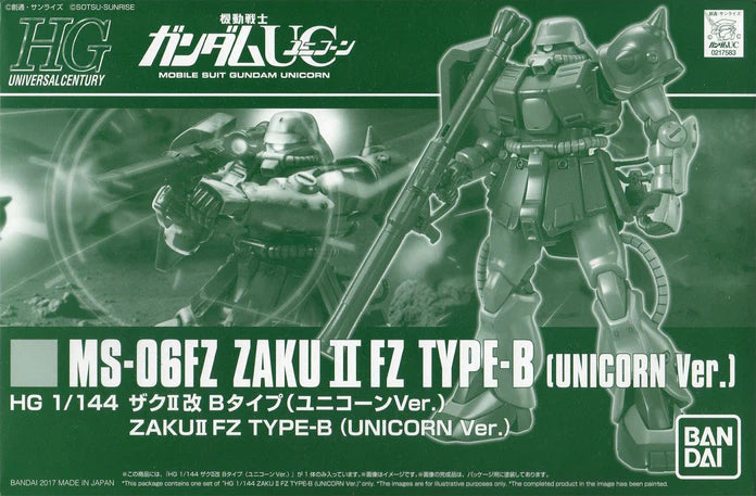 Gundam UC 1/144 Ms-06fz Zaku Ii Fz Type-b Unicorn Ver