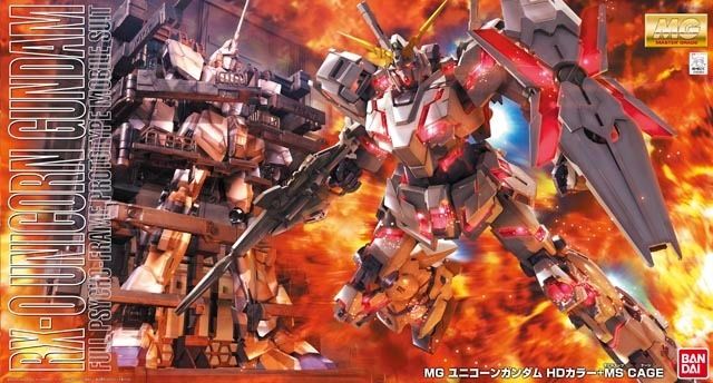 Gundam Uc Mg 1/100 Rx-0 Unicorn Gundam Hd Color + Ms Cage