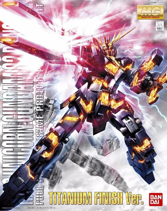 Gundam Uc Mg 1/100 Unicorn Gundam 02 Banshee Titanium Finish