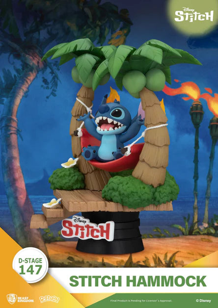 Disney Lilo & Stitch Stitch Hammock PVC Diorama Statue