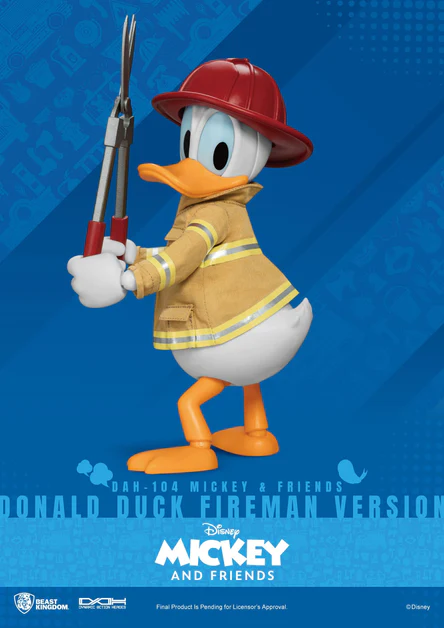 Mickey & Friends Dynamic 8ction Heroes Donald Duck Fireman Version 1/9 Action Figure