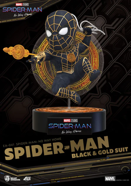 Spider-Man No Way Home Spider-Man Black & Gold Suit Egg Attack Action Figure