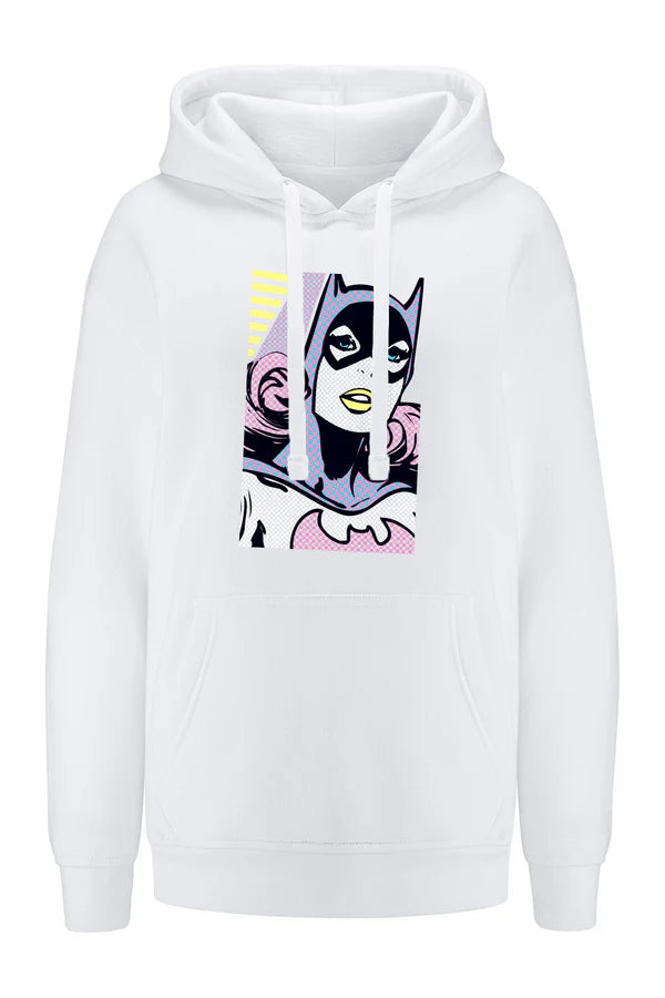 Bat Girl DC White Hoodie