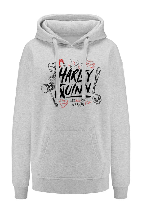 Harley Quinn DC Grey Hoodie