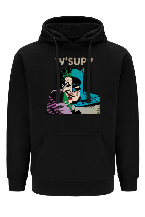 Batman and Joker DC Black Hoodie
