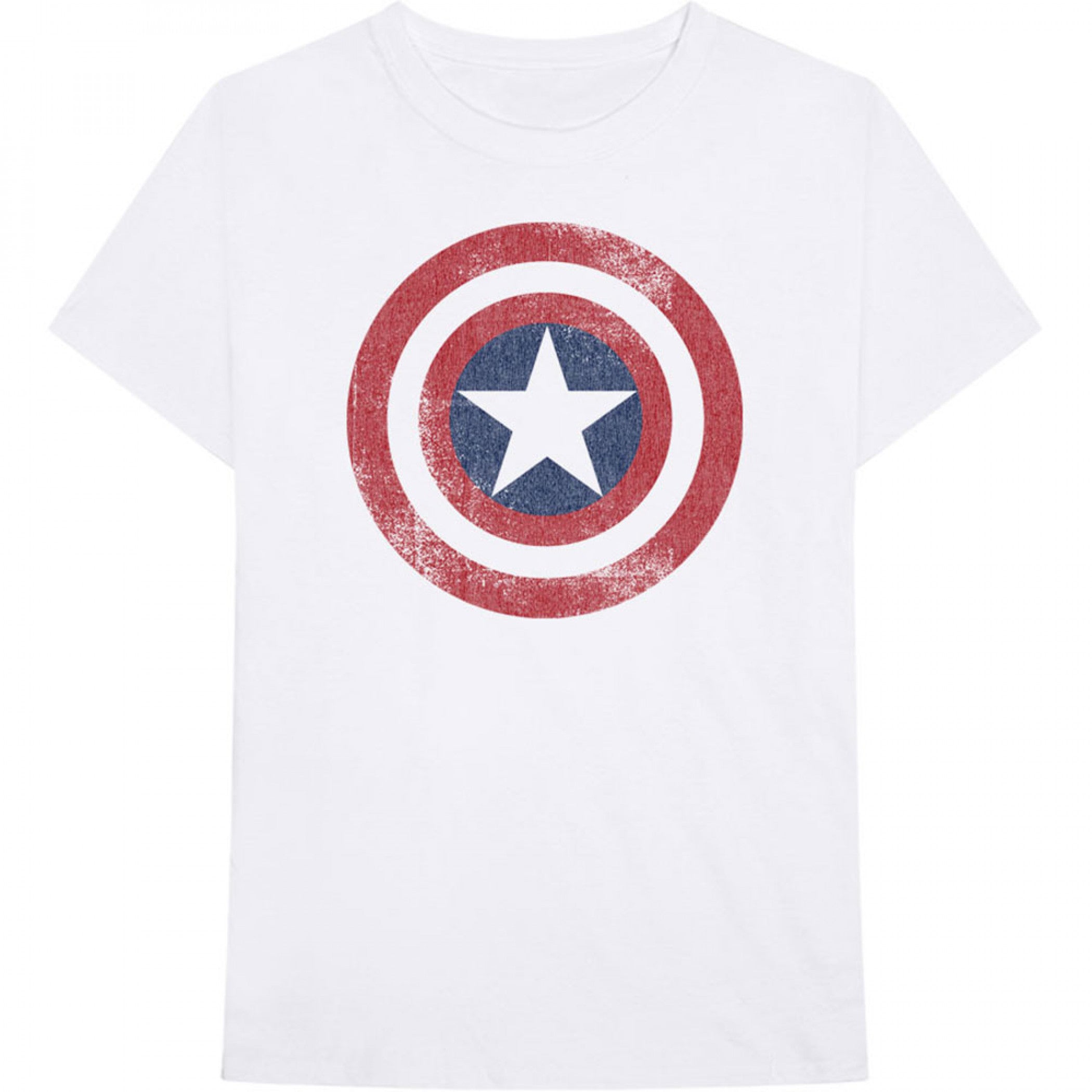 Captain America Distressed Shield Logo T-Shirt