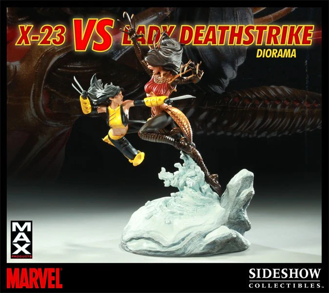 Sideshow Collectibles Marvel Polystone Diorama X-23 VS Lady Deathstrike