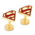 Gold Enamel Superman Shield Cufflinks