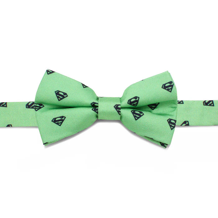 Superman Green Big Boys Silk Bow Tie