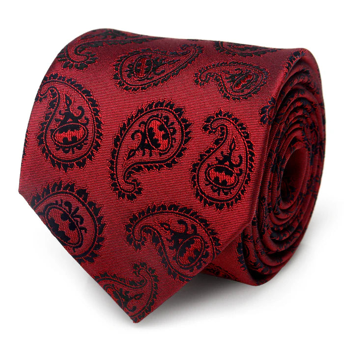 Red Batman Paisley Tie